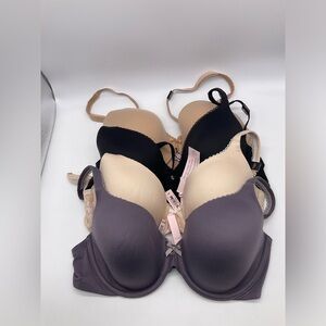 Lot Of 4 Victoria’s Secret Body By Victoria Lined Perfect Coverage Bra 34D